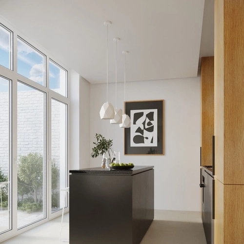 Lampa wisząca ceramiczna MINT nowoczesna biała do kuchni i jadalni nad stół