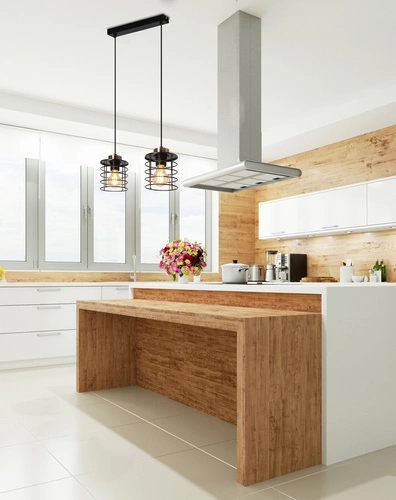 Nowoczesna lampa wisząca Glob czarna złota 2-punktowa do salonu i nad stół CANDELLUX