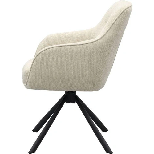 Krzesło obrotowe Avola do jadalni tapicerowane z podłokietnikami