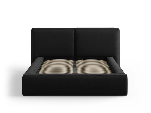Łóżko Jodie II Black Structured Fabric 140x200