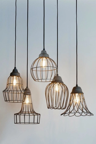 Lampa wisząca Babette szara cementowa metalowa do salonu i jadalni Light&Living