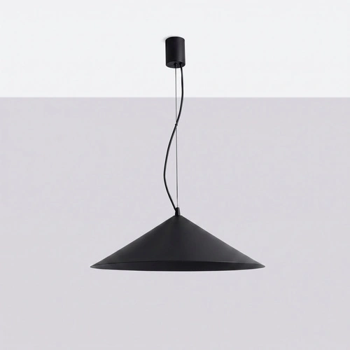 Lampa wisząca FINT czarna LED do salonu regulowana nowoczesna