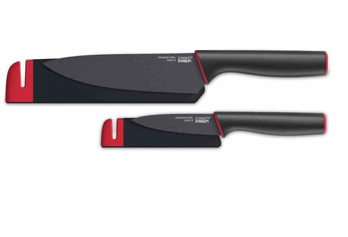 Joseph Joseph Slice&Sharpen zestaw noży kuchennych z ostrzałką do mięsa i warzyw czarny