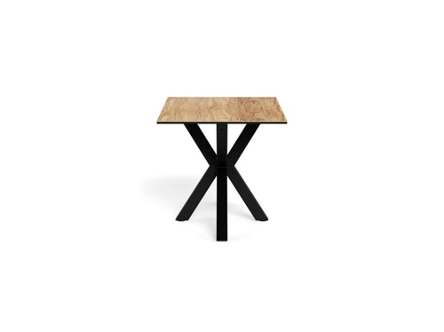 Stół Heaven 135x80 nowoczesny do jadalni ceramika dąb na czarnych nogach