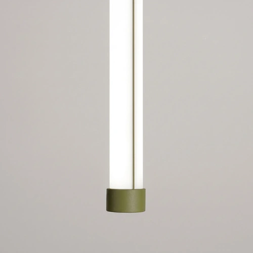 Lampa wisząca TRANG LED oliwkowa regulowana nad wyspę 4000K