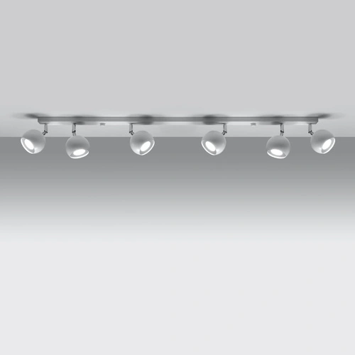 Plafon sufitowy nowoczesny OCULARE 6L biały metalowy do salonu, kuchni lub sypialni SOLLUX