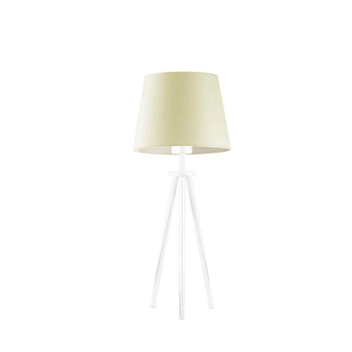 Lampka BERGEN abażur ecru stelaż biały