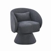Fotel kubełkowy Veran welurowy szary nowoczesny fotel do salonu