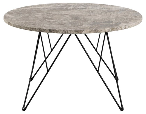 Stolik kawowy Prunus okrągły 80 cm marmurowy szary nowoczesny loft do salonu Actona