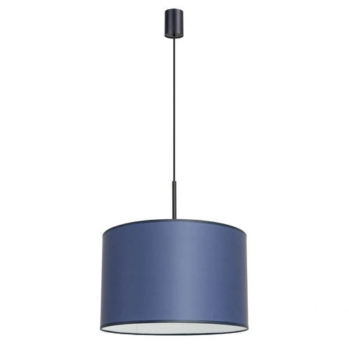 Lampa sufitowa NEVIA granatowa minimalistyczna do salonu i jadalni PVC 40 cm