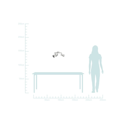 Lampa sufitowa Fido biała regulowana 3-punktowa nowoczesna do salonu i sypialni