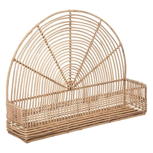 Zestaw 2 półek ściennych Wonder Atmosphera rattanowe boho do kuchni i pokoju wiszące