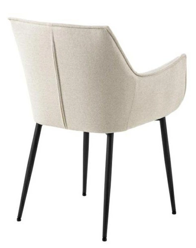 Krzesło tapicerowane Bonita beżowe z podłokietnikami do jadalni nowoczesne Actona