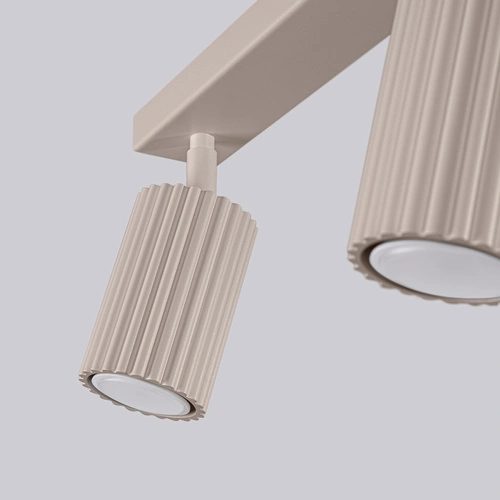 Plafon sufitowy KARBON 2 nowoczesny beżowy regulowany do salonu i kuchni aluminium