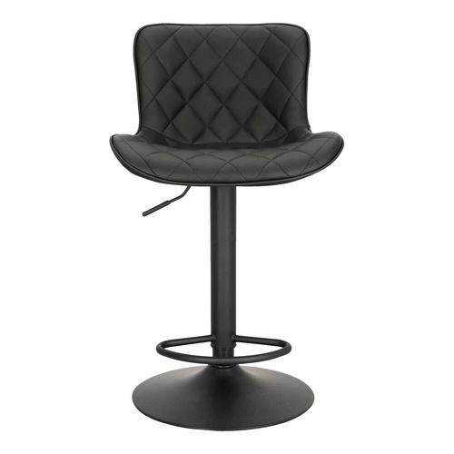 Hoker Aland czarny nowoczesny z oparciem obrotowy regulowany do kuchni i wyspy Intesi