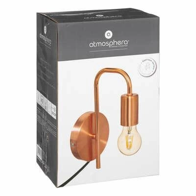 Kinkiet ścienny Keli miedziany nowoczesny industrialny z kablem do salonu i sypialni Atmosphera