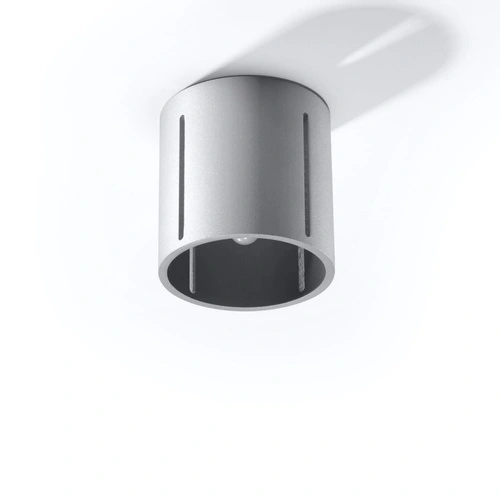 Plafon sufitowy INEZ szary nowoczesny metalowy do salonu kuchni lub sypialni 10 cm