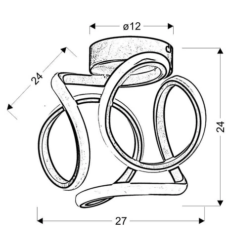 Kinkiet Douglas 11W LED brązowy 4000K