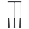 Lampa wisząca PRYSM 3L czarna skandynawska 3-punktowa do salonu, nad stół lub wyspę