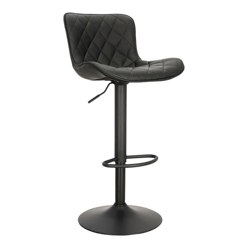 Hoker Aland czarny nowoczesny z oparciem obrotowy regulowany do kuchni i wyspy Intesi