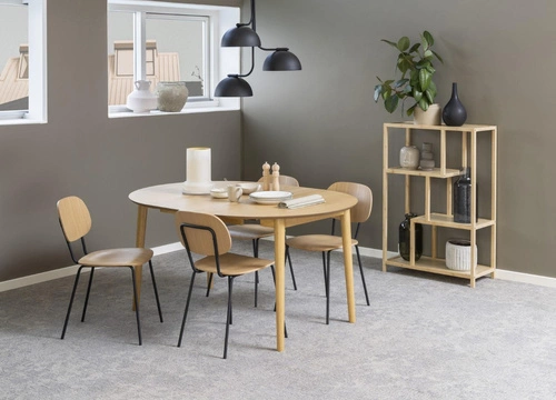 Stół okrągły rozkładany Montreux dąb naturalny 115-154 cm do jadalni nowoczesny Actona