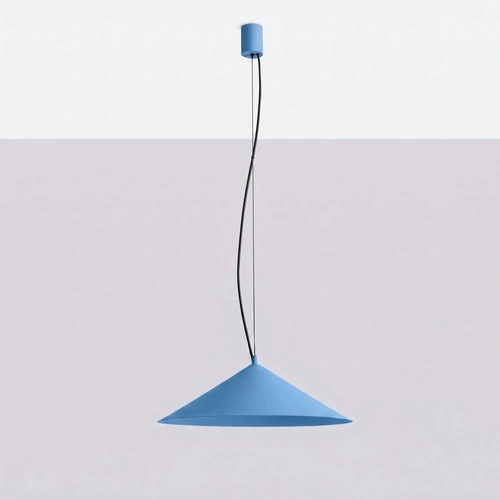 Lampa wisząca FINT błękitna LED do salonu regulowana 50 cm