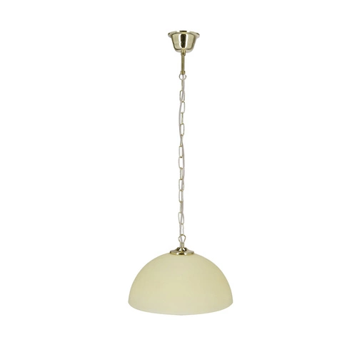Lampa wisząca Trezza mosiądz 1x60W E27  klosz ecru