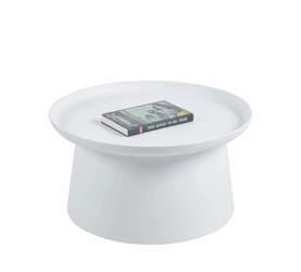 Stolik kawowy Xena okrągły biały 70 cm nowoczesny skandynawski do salonu Intesi