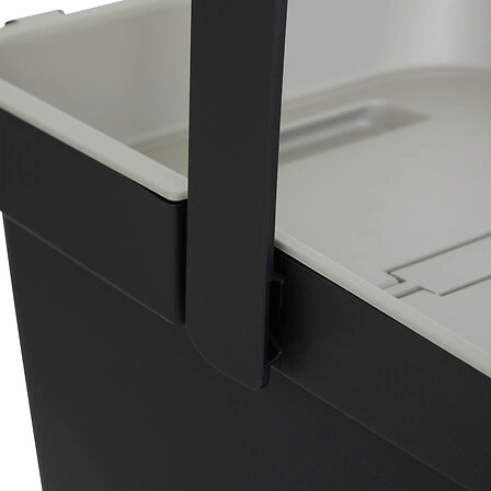 Kosz na śmieci Slow 20l nowoczesny plastikowy czarny do kuchni lub biura 5five