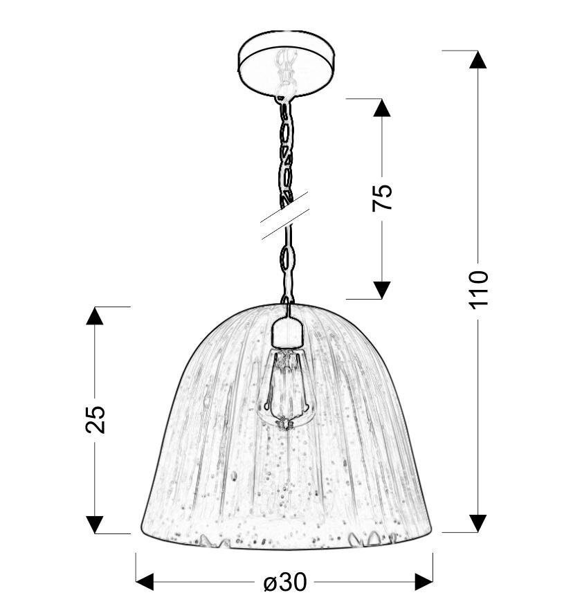 Lampa wisząca Vase 30 1x60W E27 niebieski