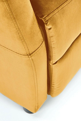 Fotel rozkładany do salonu Dativo welur żółty nowoczesny z funkcją spania Intesi