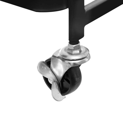 Perfo czarny metalowy wózek kuchenny na kółkach z trzema półkami do nowoczesnej kuchni 5five