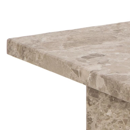 Stolik kawowy marmurowy Vega kwadratowy beżowy 90x90 cm nowoczesny do salonu Actona