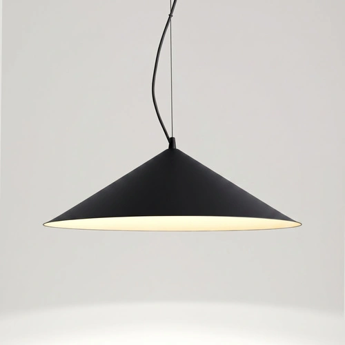 Lampa wisząca FINT czarna LED do salonu regulowana nowoczesna