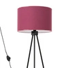 Lampa stojąca do salonu NEVIA burgund nowoczesna z abażurem na metalowej podstawie
