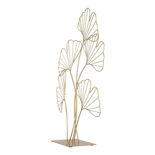 Dekoracja metalowa Ginko złota