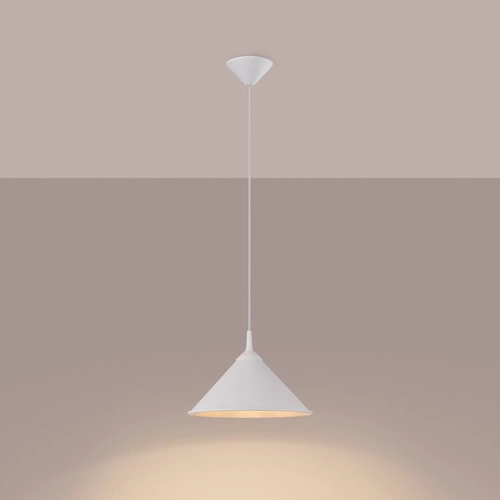 Lampa wisząca ZUMA biała nowoczesna stalowa do salonu, kuchni i nad stół 30 cm