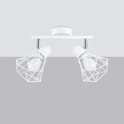 Plafon sufitowy ARTEMIS 2 biały nowoczesny metalowy z ruchomym kloszem do salonu i kuchni