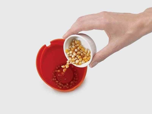 JJ - Zestaw 2 pojemników do popcornu, M-Cuisine pomarańczowy/szary