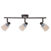 Lampa sufitowa Agra brunatny 3x40W E14  klosz bursztynowy