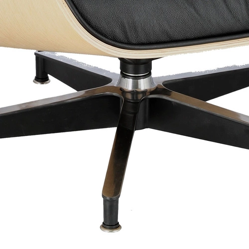 Fotel wypoczynkowy VIP Lounge Chair skórzany czarny obrotowy do salonu nowoczesny D2.DESIGN