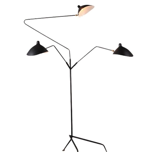 Lampa stojąca CRANE-3F czarna 210 cm nowoczesna lampa podłogowa do salonu metalowa Step into Design