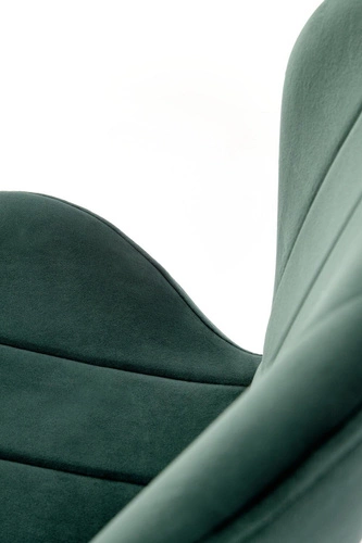 Krzesło tapicerowane Griviza Velvet ciemnozielone do jadalni nowoczesne welurowe Intesi
