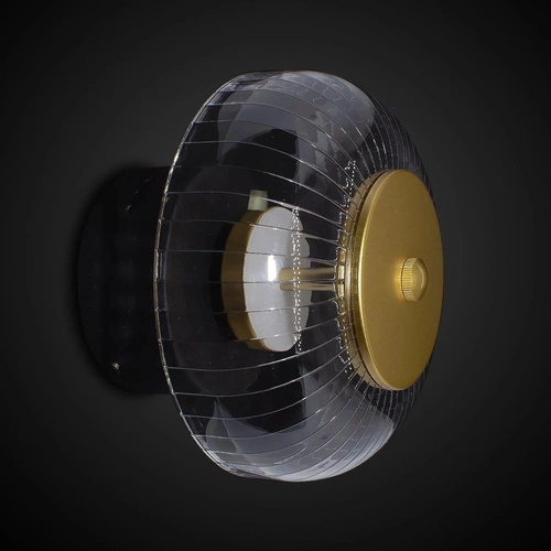 Plafon ledowy Vitrum CW okrągły czarny glamour do salonu i sypialni ALTAVOLA DESIGN