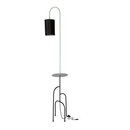 Lampa podłogowa Ravello  czarny+zielony  1x40W E14 abażur czarny