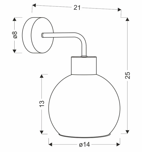 Nowoczesny kinkiet ścienny Lady czarno-złoty szklany do salonu i sypialni CANDELLUX