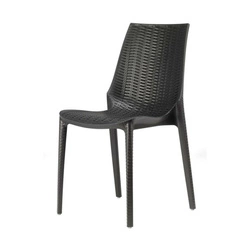 Krzesło ogrodowe Lucrezia SCAB Design antracytowe z tworzywa sztaplowane na taras i balkon
