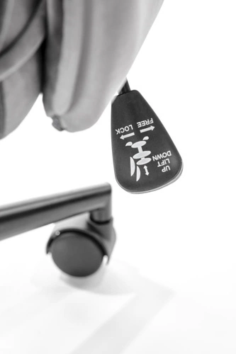 Fotel biurowy ergonomiczny Tulipe szary welurowy obrotowy z podłokietnikami do gabinetu Intesi