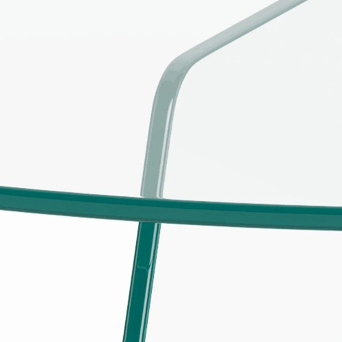 Stolik kawowy Samos 80 cm szklany okrągły nowoczesny do salonu