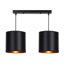 Lampa wisząca Candida czarny 2x40W E27  abażur czarny